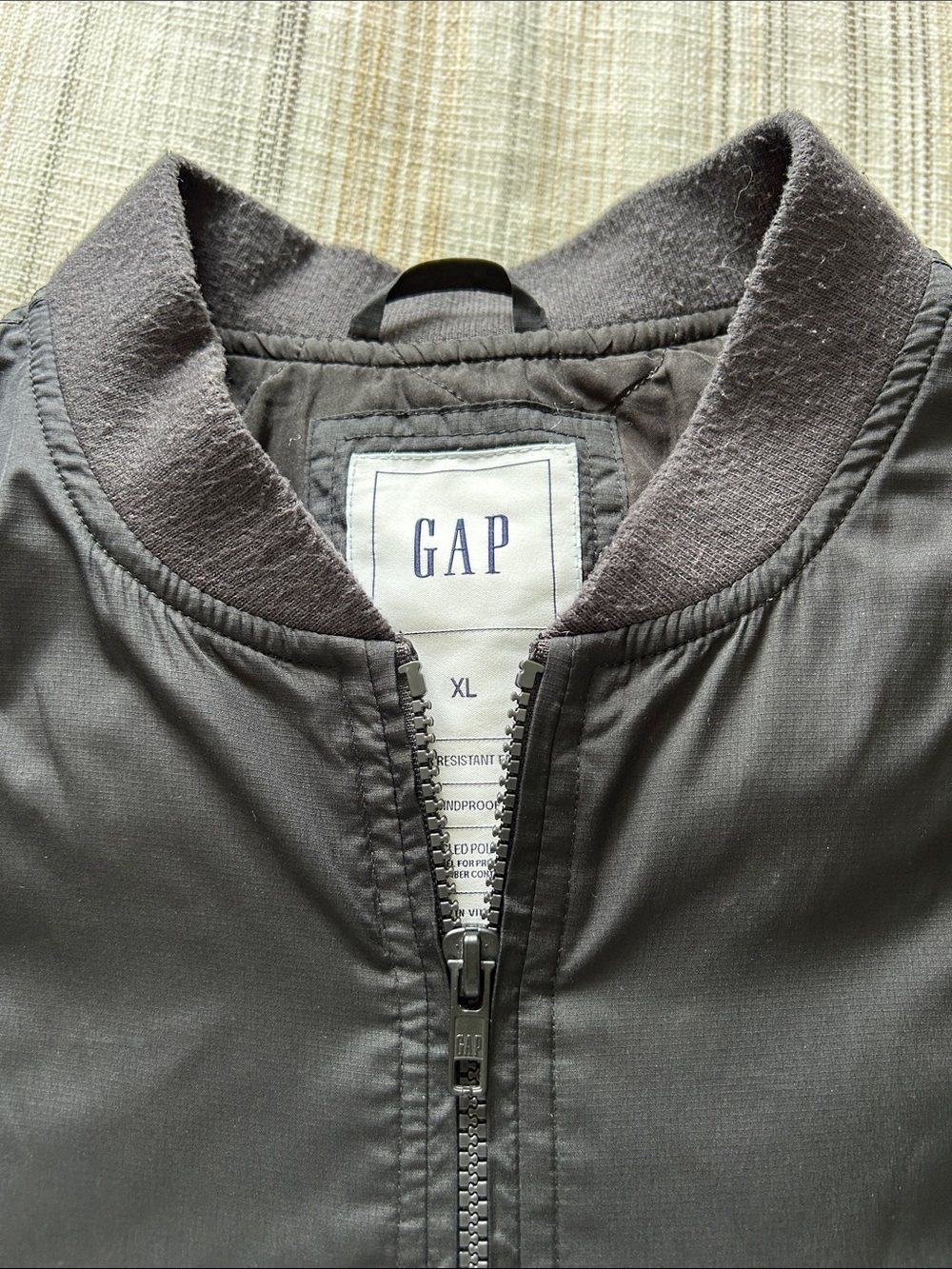 GAP Men's Charcoal Gray Bomber Jacket